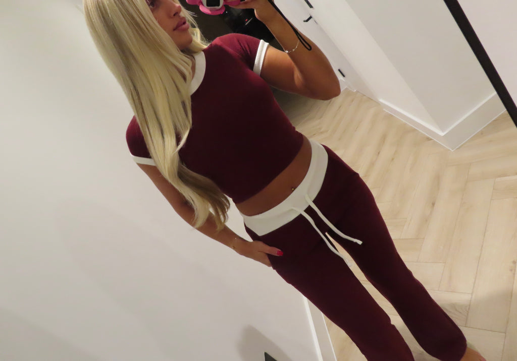 Nardò Co Ord Set Red Wine